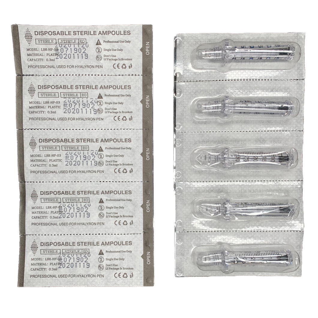 Disposable Sterile Ampoules 0.3ml (Order of 10)